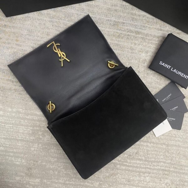 Kate Wendetasche aus Veloursleder und Glattleder Schwarz 28,5 cm - Image 3