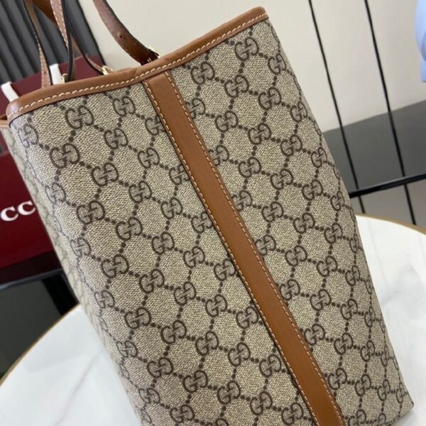 Große Tragetasche mit Emblem Braun 45,5 cm - Image 7