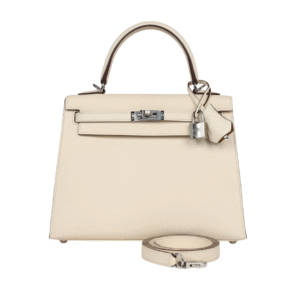 Kelly 25 Epsom Creme/Silbern