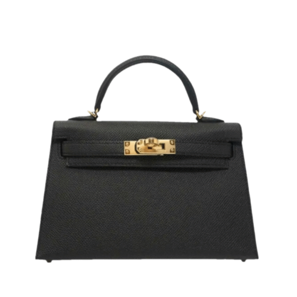 Kelly Epsom Schwarz/Gold 20 cm